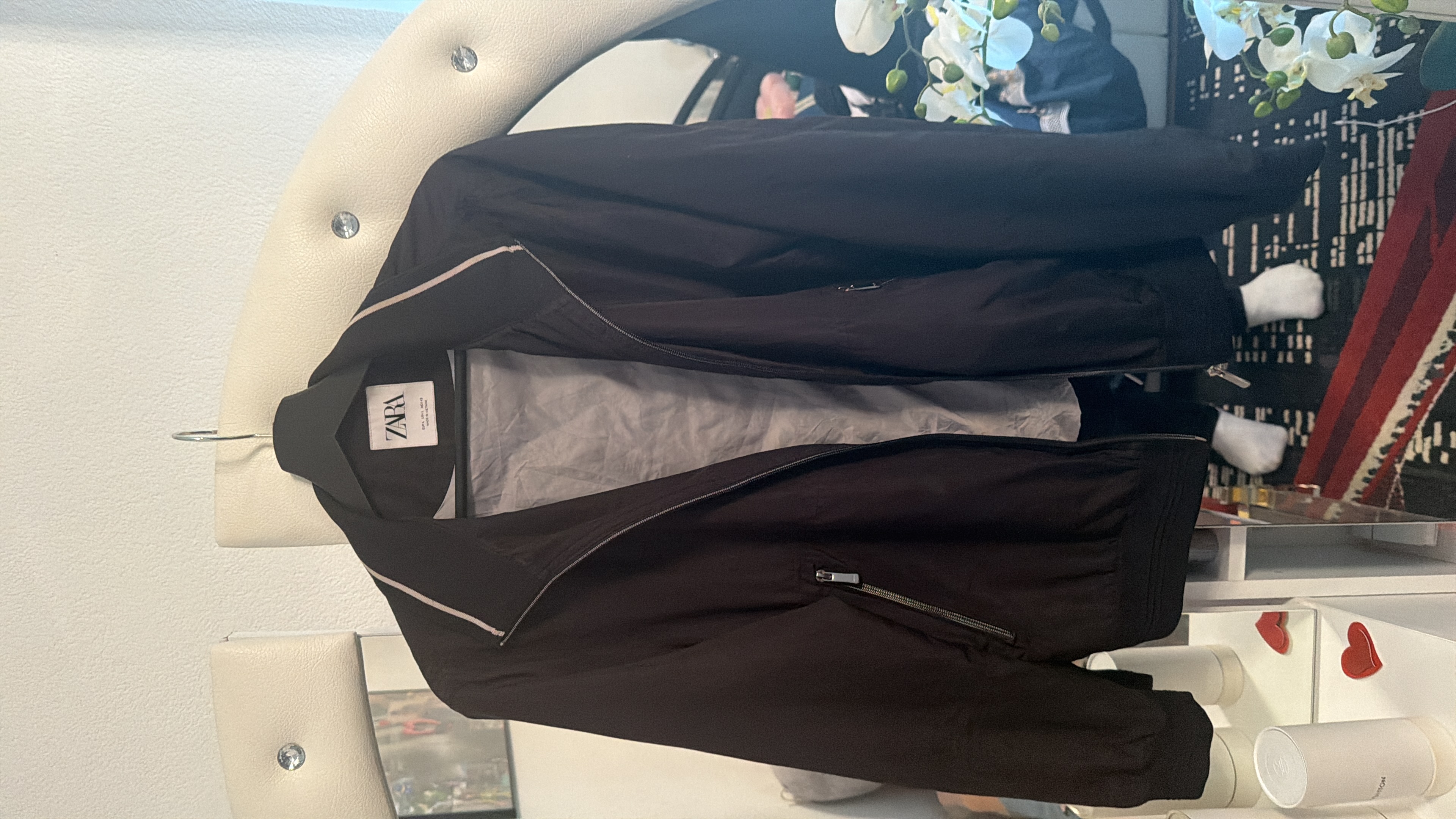 Zara Bomberjacke Schwarz Herren Gr. L